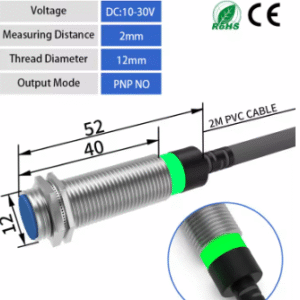 SENSOR INDUCTIVO M12 PNP NO