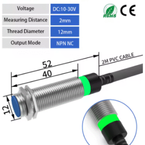 SENSOR INDUCTIVO M12 NPN NC