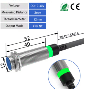 SENSOR INDUCTIVO M12 PNP NC