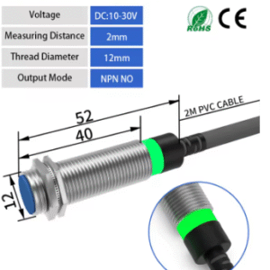 SENSOR INDUCTIVO M12 NPN NO
